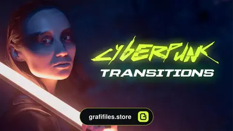 پریست افترافکت ترانزیشن سایبرپانک Cyberpunk Transitions