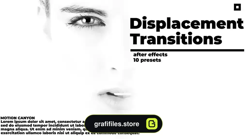 پریست افترافکت ترانزیشن جابجایی Displacement Transitions