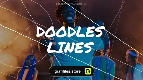 پریست افترافکت ترانزیشن خطوط انیمیشن Doodles Lines Transitions
