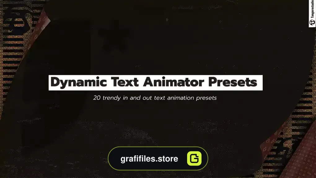 پریست متن داینامیک افترافکت Dynamic Text Animator Presets