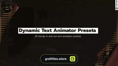 پریست متن داینامیک افترافکت Dynamic Text Animator Presets