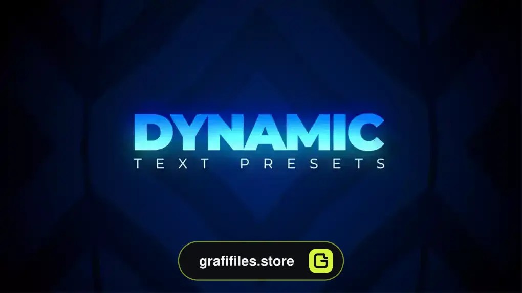 پریست متن داینامیک افترافکت Dynamic Text Presets