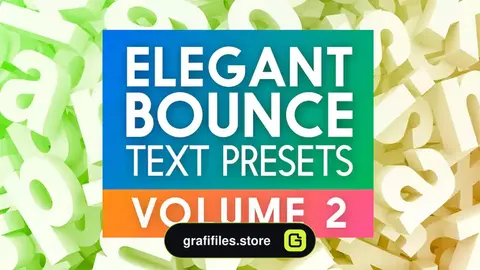 پریست متن افترافکت Elegant Bounce Text Presets Vol2