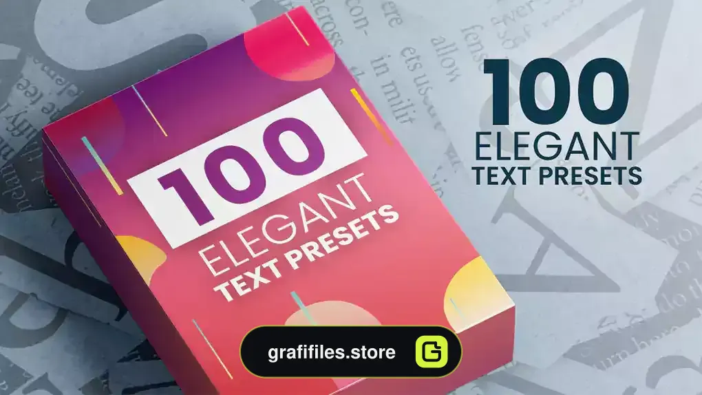 پریست متن افترافکت Elegant Text Presets