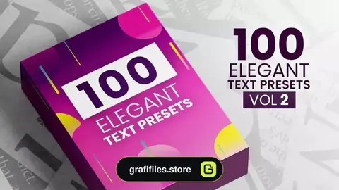 پریست متن افترافکت Elegant Text Presets Vol2