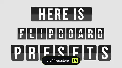 پریست متن افترافکت Flipboard Text Presets