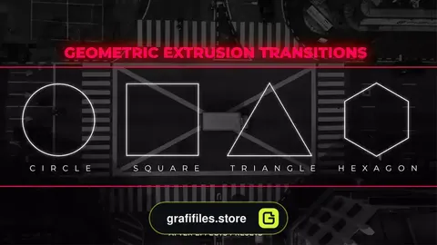 پریست افترافکت ترانزیشن هندسی Geometric Extrusion Transitions