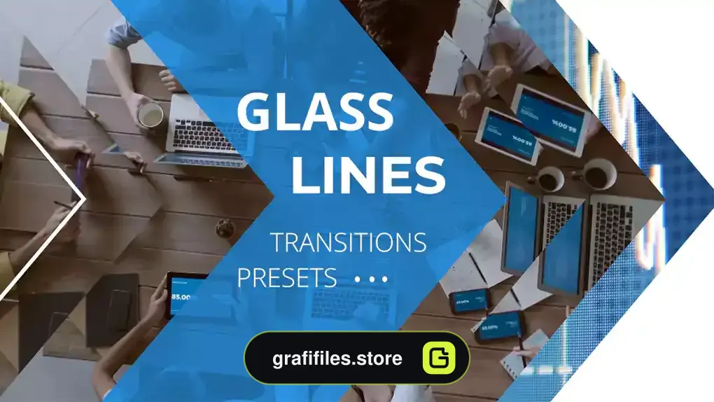 پریست پریمیر ترانزیشن خطوط شیشه ایی Glass Lines Transitions Presets