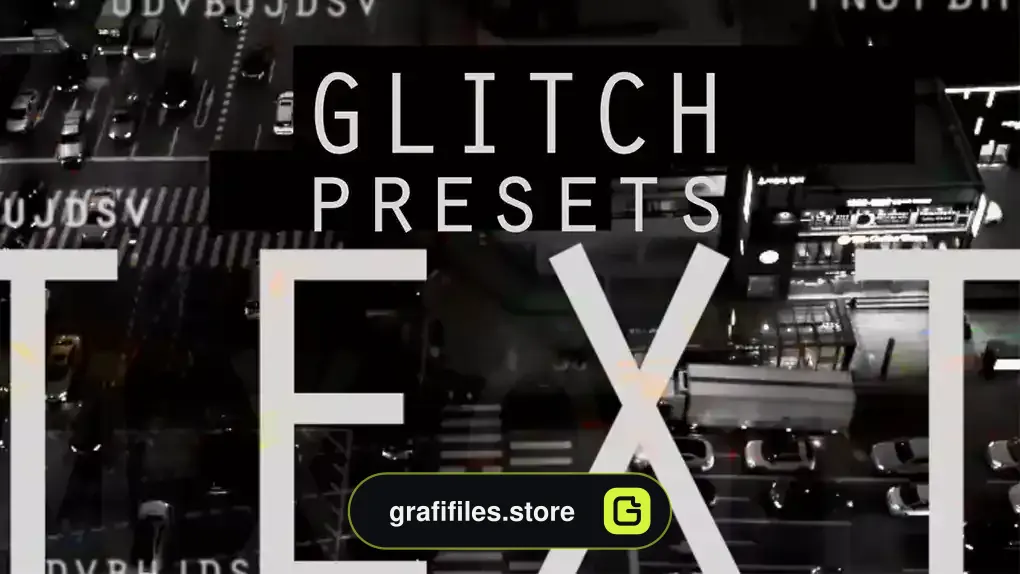 پریست متن گلیچ افترافکت Glitch Text Presets