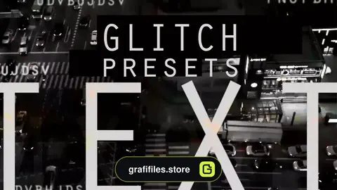 پریست متن گلیچ افترافکت Glitch Text Presets
