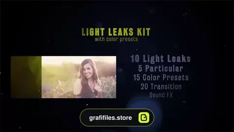 پریست افترافکت انتشار نور Light Leaks With Color Presets
