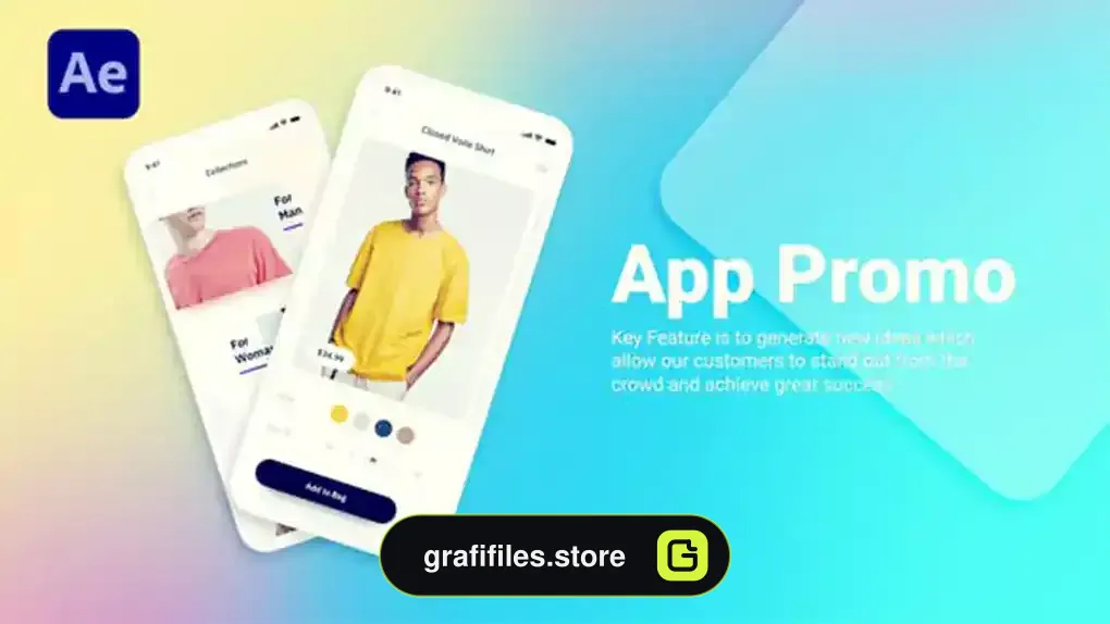 پروژه افترافکت معرفی اپلیکیشن تلفن همراه Mobile App Promo