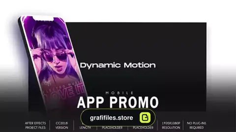 پروژه افترافکت معرفی اپلیکیشن موبایل Mobile App Promo - Dynamic Fast B102