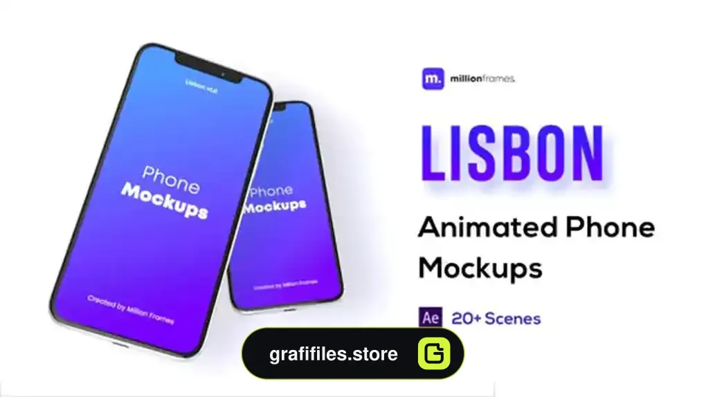 پروژه افترافکت موکاپ موبایل Phone Mockup Pack