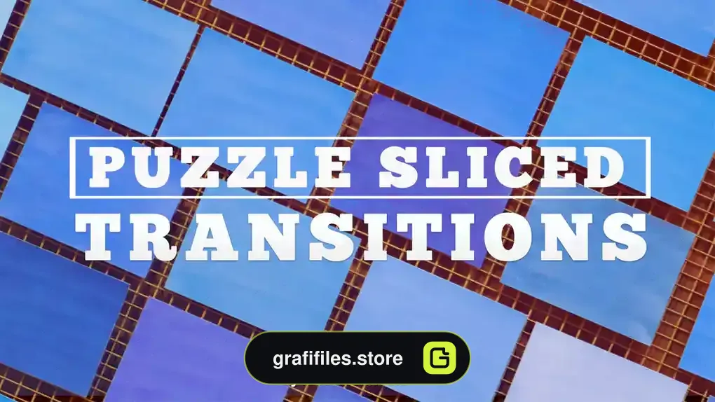 پریست افترافکت ترانزیشن افکت پازلی Puzzle Sliced Transitions