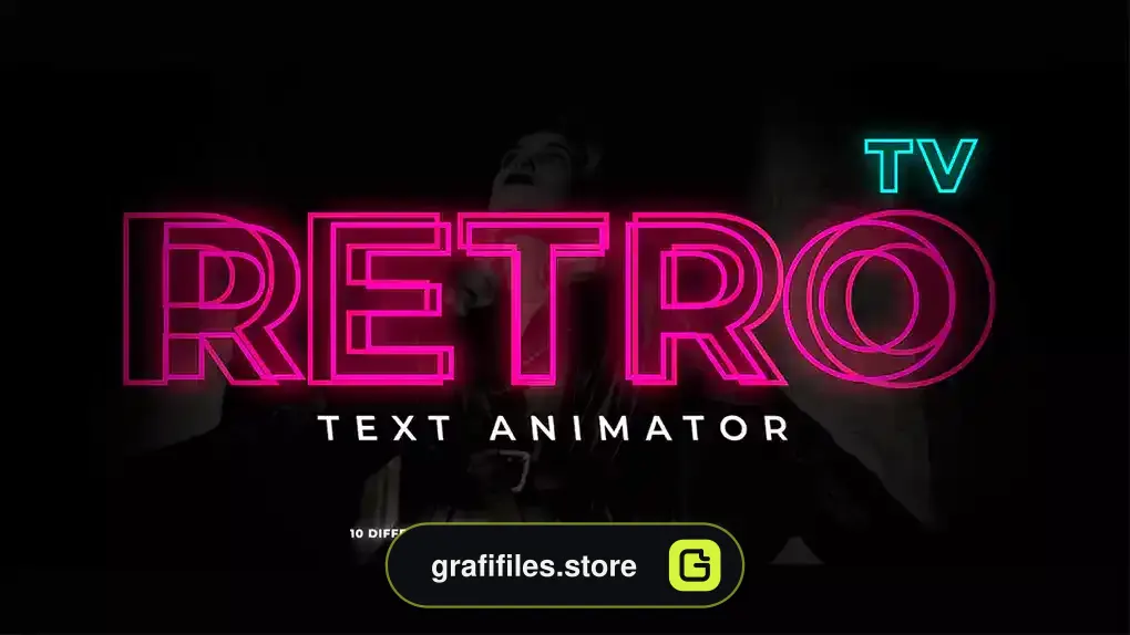 پریست انیمیشن متن رترو افترافکت Retro TV Text Animator