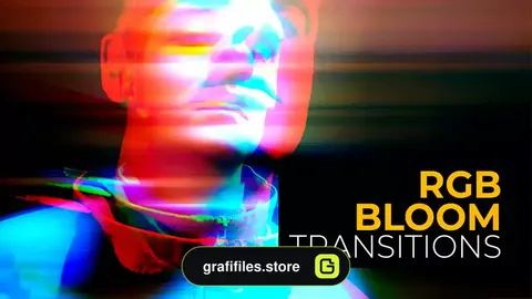 پریست افترافکت ترانزیشن نویز رنگی RGB Bloom Transitions