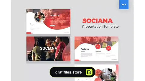 قالب کینوت شبکه اجتماعی Social Media Keynote Template