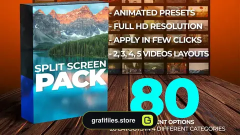 پریست افترافکت تقسیم صفحه نمایش Split Screen Pack - FHD