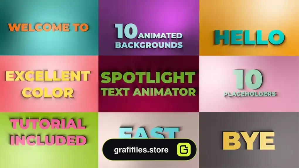 پریست متن افترافکت Spotlight Text