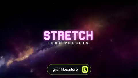 پریست متن افترافکت Stretch Text Presets