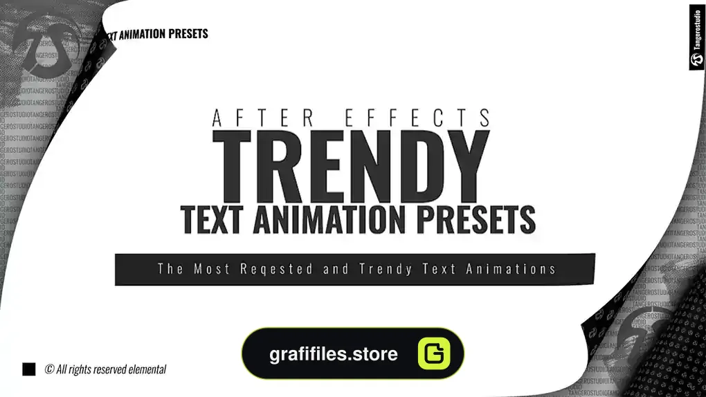 پریست متن افترافکت Trendy Text Animation Presets