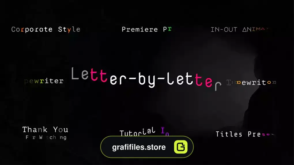 پریست پریمیر انیمیت متن با افکت ماشین تحریر Typewriter Animation