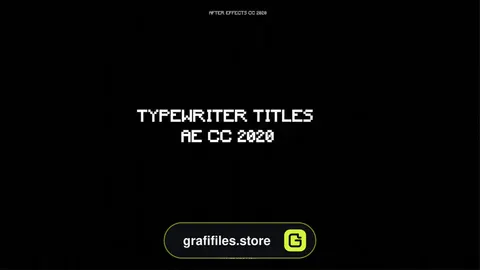 پریست افترافکت افکت متنی ماشین تحریر Typewriter Titles