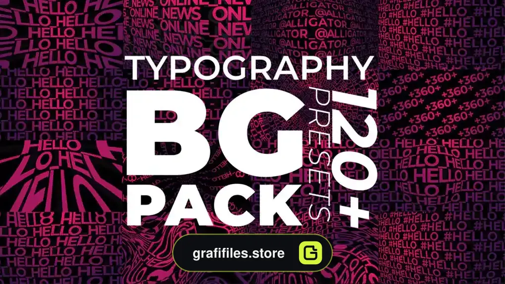 پریست افترافکت تایپوگرافی Typography BG Presets Pack