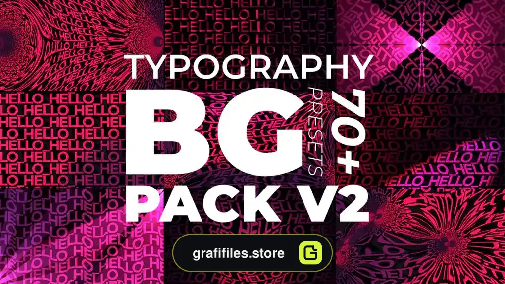 دانلود 72 پریست افترافکت تایپوگرافی Typography BG Presets V2