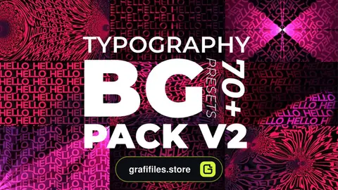 دانلود 72 پریست افترافکت تایپوگرافی Typography BG Presets V2