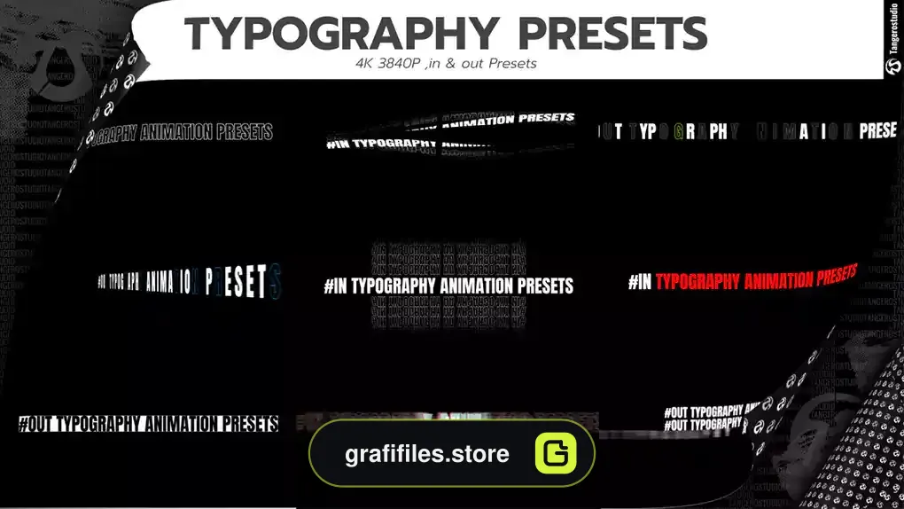 پریست افترافکت تایپوگرافی Typography Presets