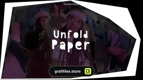 پریست افترافکت ترانزیشن افکت تا خوردن کاغذ Unfold Paper - Comics Transitions