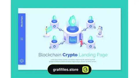 رابط کاربری لندینگ پیج بلاک چین Blockchain - Creative Banner Landing Page