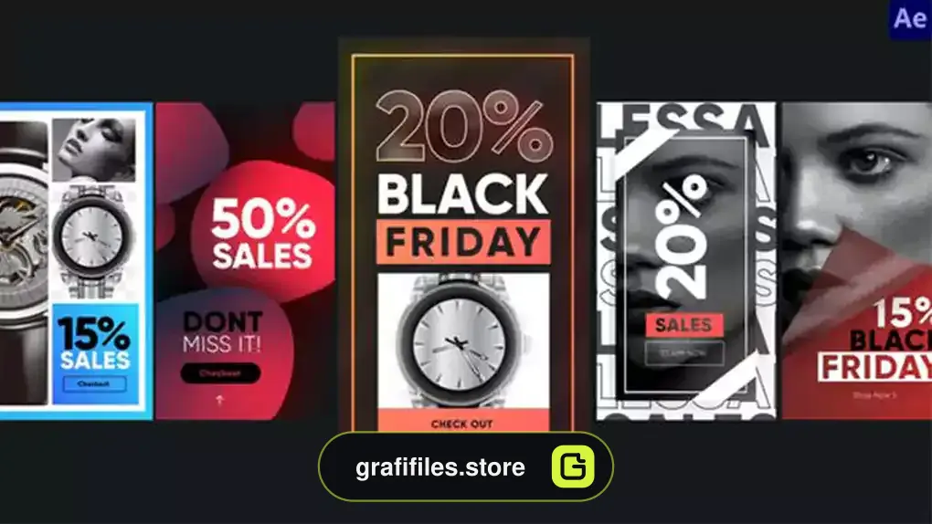 پروژه افترافکت استوری اینستاگرام فروش ویژه Instagram Sales Stories