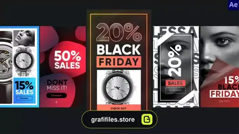 پروژه افترافکت استوری اینستاگرام فروش ویژه Instagram Sales Stories
