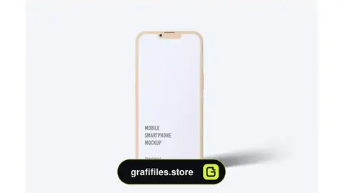 موکاپ تلفن همراه هوشمند Mobile smartphone mockup front view