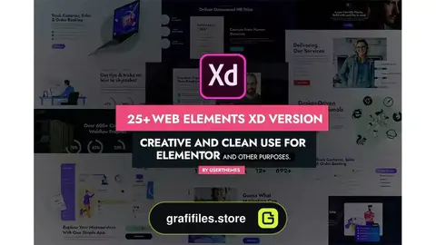 رابط کاربری وب سایت New Web Elements XD Version-1