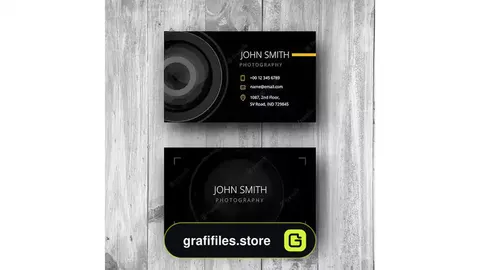 طرح لایه باز کارت ویزیت عکاس Photography business card