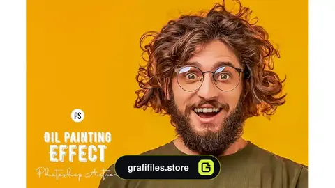 اکشن فتوشاپ افکت عکس نقاشی رنگ روغن Super Easy Oil Painting Effect