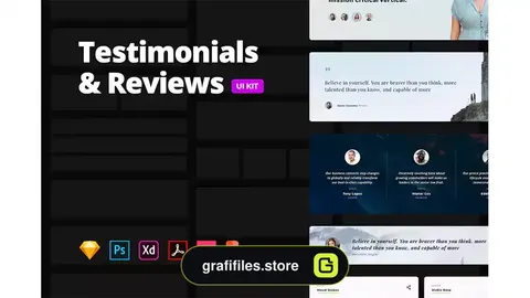رابط کاربری Testimonials & Reviews – Multi-format UI Kit