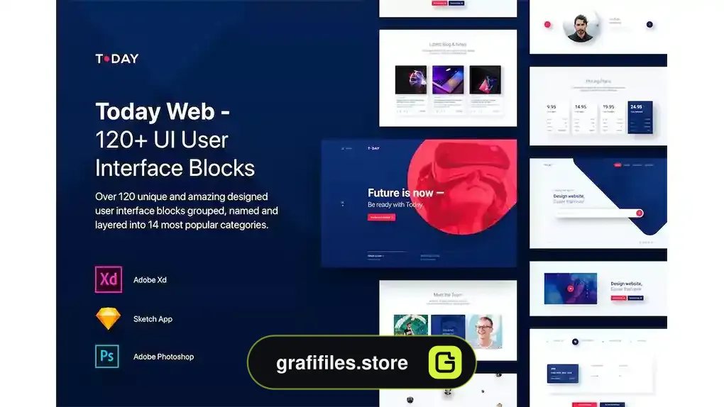 رابط کاربری وبسایت Today Web UI Kit