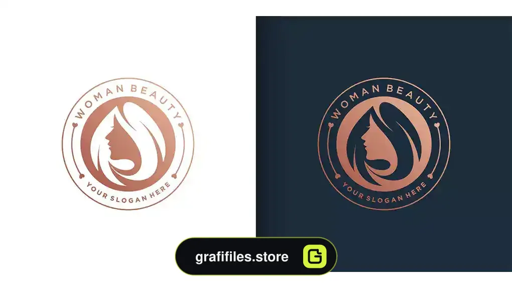 طرح وکتور لوگو سالن زیبایی زنانه Woman logo