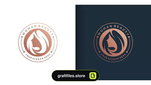 طرح وکتور لوگو سالن زیبایی زنانه Woman logo