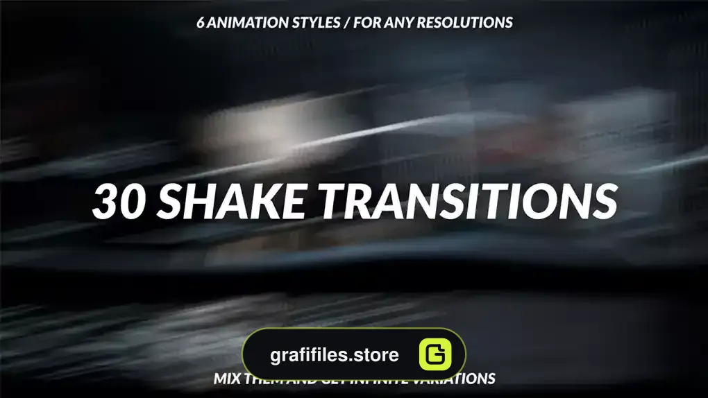 دانلود 30 ترانزیشن لرزش دوربین پریمیر Shake Transitions