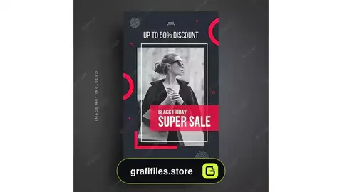 طرح لایه باز بنر بلک فرایدی شبکه اجتماعی Black friday sale social media banner template