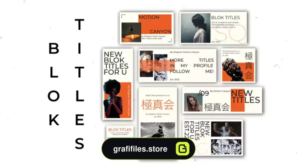 پروژه پریمیر تایتل Block Titles