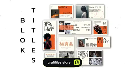 پروژه پریمیر تایتل Block Titles