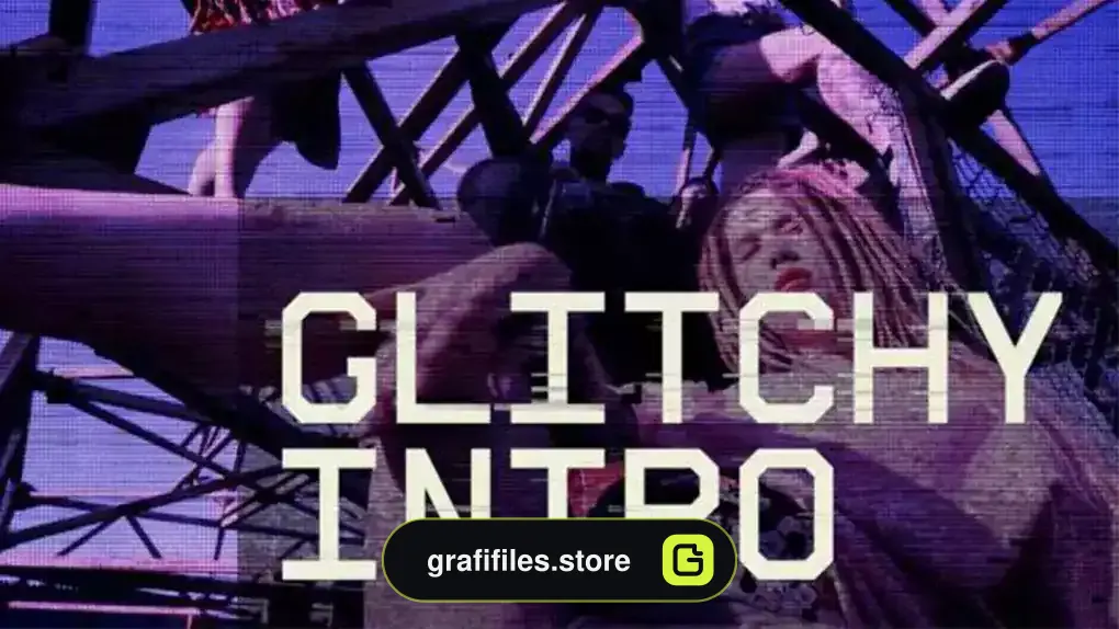 پروژه پریمیر اینترو گلیچ Brutal Glitch Error Intro