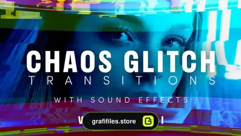 ترانزیشن پریمیر Chaos Glitch Transitions v3 Pack